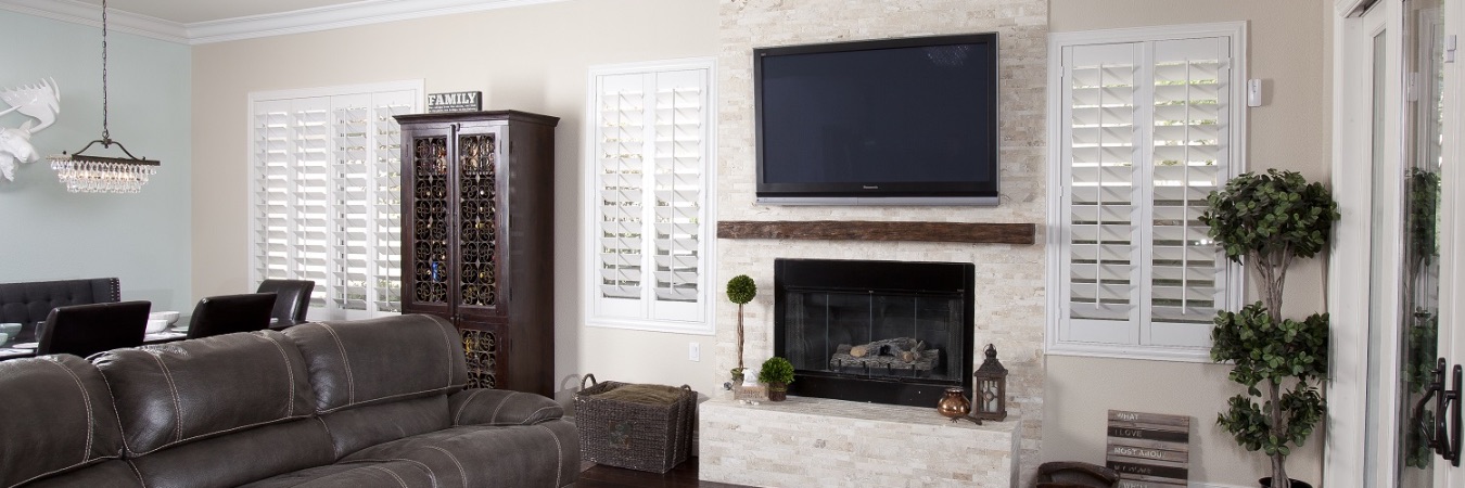Polywood shutters in a Tampa living room