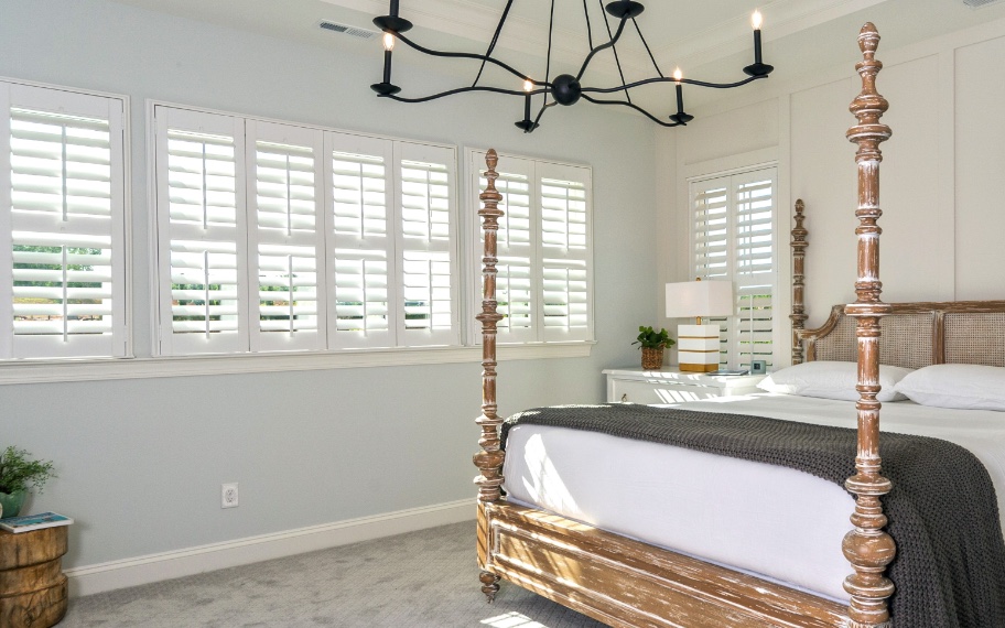Shutters in a bedroom in Tampa