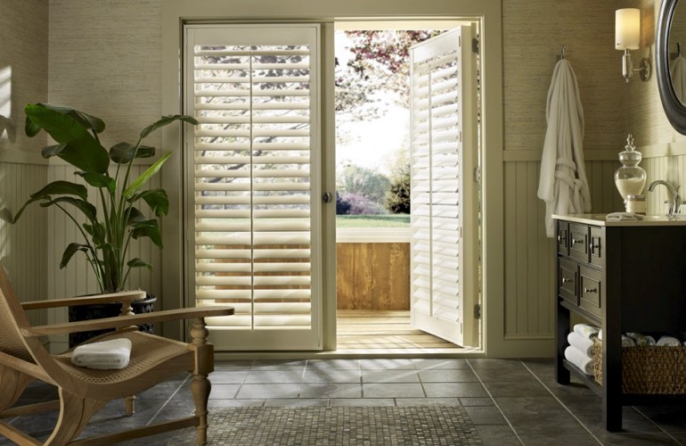 French Door Shutters In Tampa Sunburst Shutters Tampa Fl