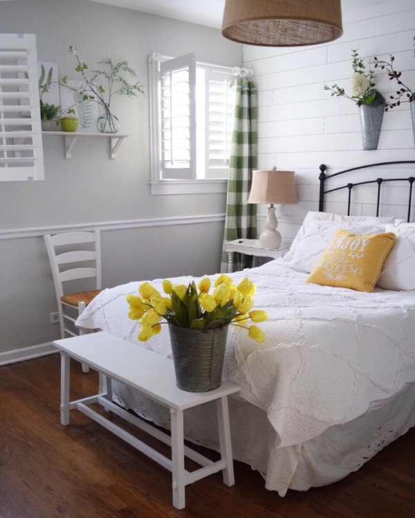 Tampa cottage bedroom shutters